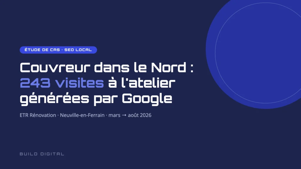 Étude de cas SEO local Build Digital : ETR Rénovation, couvreur dans le Nord
